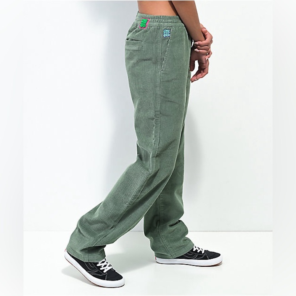 Empyre Jessie Sage Corduroy Elastic Waist Skate Pants